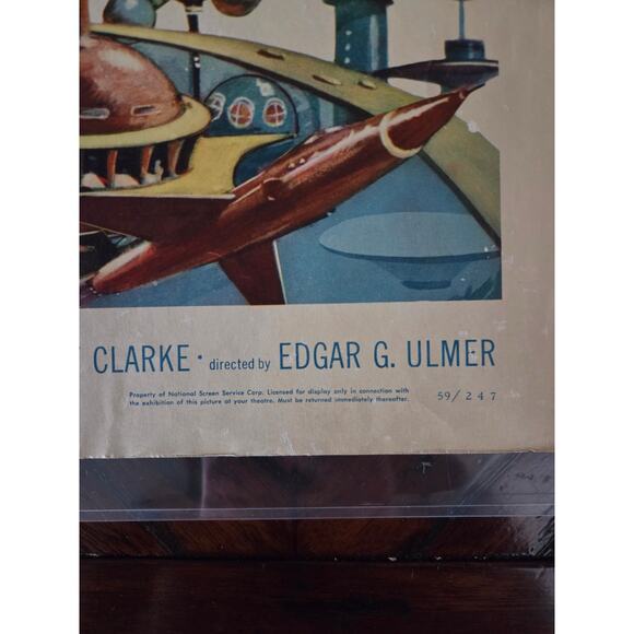 Vintage 1959 NSS Half-Sheet Poster “Beyond the Time Barrier” 59/247 AIP Sci-Fi - Picture 9 of 10